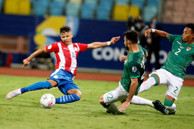 Brazil x Venezuela BRASÍLIA, DF - 14.06.2021: BRAZIL X VENEZUELA - First round 01 during a match between Paraguay and Bolivia, valid for the Copa América, held at the Pedro Ludovico Teixeira Olympic Stadium in Goiânia GO, this Monday (14). In the photo Player Romero Paraguay vs. Bejaro Yanez Bolivia. (Photo: Francisco Stuckert Fotoarena) x2079757x  FranciscoxStuckert