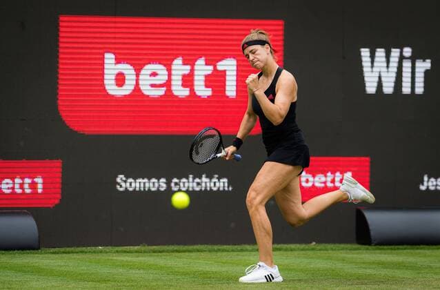 Mandatory Credit: Photo by Rob Prange Shutterstock (12072931ae) Karolina Muchova of the Czech Republic in action during the first round of the 2021 bett1open WTA, Tennis Damen 500 tennis tournament bett1open Tournament, Tennis, Berlin, Germany - 15 Jun 2021 bett1open Tournament, Tennis, Berlin, Germany - 15 Jun 2021  Copyright: xRobxPrange Shutterstockx 12072931ae