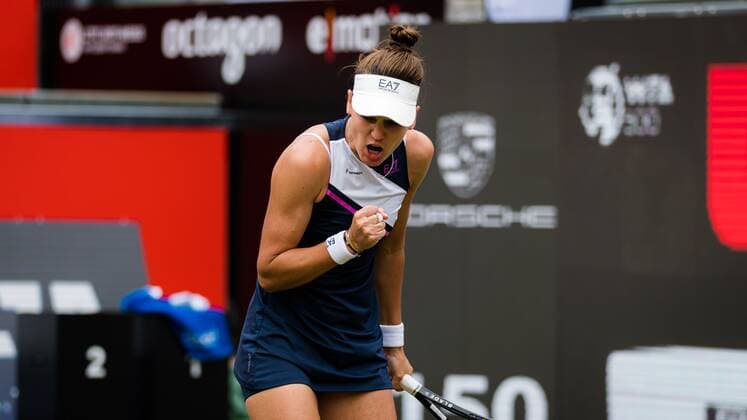 Mandatory Credit: Photo by Rob Prange Shutterstock (12072931aa) Veronika Kudermetova of Russia in action during the first round of the 2021 bett1open WTA, Tennis Damen 500 tennis tournament bett1open Tournament, Tennis, Berlin, Germany - 15 Jun 2021 bett1open Tournament, Tennis, Berlin, Germany - 15 Jun 2021  Copyright: xRobxPrange Shutterstockx 12072931aa