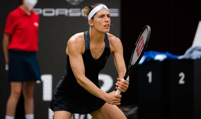 Mandatory Credit: Photo by Rob Prange Shutterstock (12072931bk) IAndrea Petkovic of Germany in action during the first round of the 2021 bett1open WTA, Tennis Damen 500 tennis tournament bett1open Tournament, Tennis, Berlin, Germany - 15 Jun 2021 bett1open Tournament, Tennis, Berlin, Germany - 15 Jun 2021  Copyright: xRobxPrange Shutterstockx 12072931bk