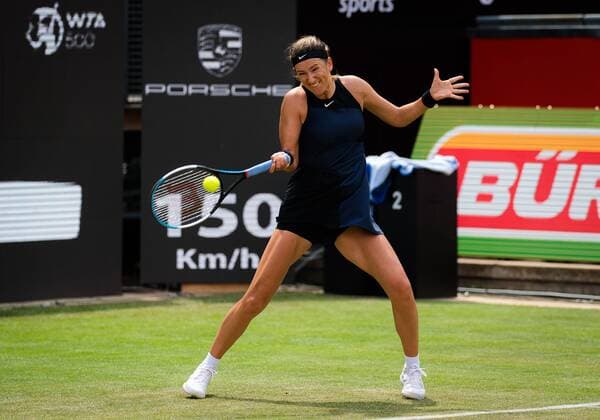 Mandatory Credit: Photo by Rob Prange Shutterstock (12072931bb) IVictoria Azarenka of Belarus in action during the first round of the 2021 bett1open WTA, Tennis Damen 500 tennis tournament bett1open Tournament, Tennis, Berlin, Germany - 15 Jun 2021 bett1open Tournament, Tennis, Berlin, Germany - 15 Jun 2021  Copyright: xRobxPrange Shutterstockx 12072931bb