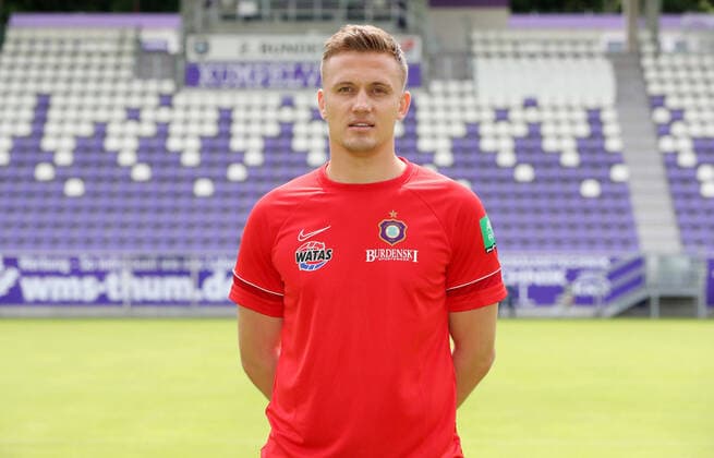 Aue, 15 06 2021, Erzgebirgsstadion, Football, 2 Bundesliga, FC Erzgebirge Aue , Presentation of the new head coach Aliaksei Shpileuski , In the picture Aliaksei Shpileuski, Erzgebirge Aue , According to the regulations of the DFL German Football League it is forbidden to use or to let use photo recordings made in the stadium and or of the game in the form of sequence pictures and or video-like photo series,