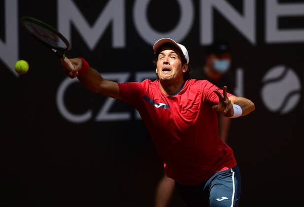 Facundo Mena (Argentina) attends the Moneta Czech Open - ATP, Tennis Herren Challenger Tour tennis tournament, 1st round, on June 15, 2021, in Prostejov, Czech Republic. (CTKxPhoto LudekxPerina) CTKPhotoP2021061505944  LPE 012