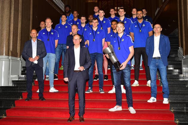 Basketball, BBL, Alba Berlin, Reception for the German Champion in the Red City Hall