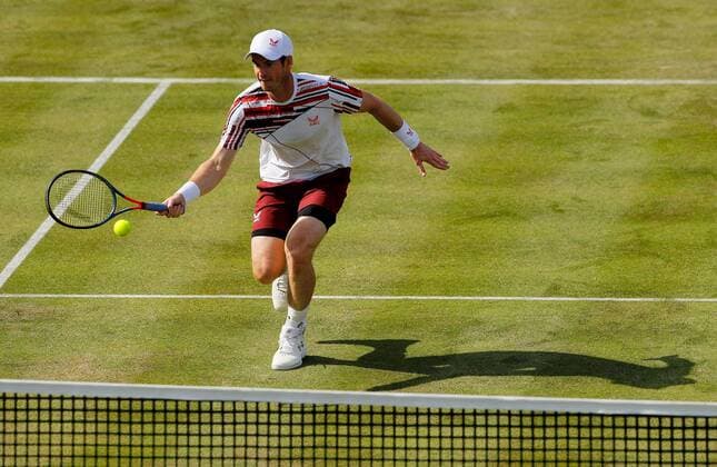 Mandatory Credit: Photo by Ella Ling BPI Shutterstock (12074706dk) Andy Murray of GBR in action Cinch Championships, Day Two, Tennis, Queens Club, London, UK - 15 June 2021 EDITORIAL USE ONLY No use with unauthorised audio, video, data, fixture lists, club league logos or live services. Online in-match use limited to 120 images, no video emulation. No use in betting, games or single club league player publications. Cinch Championships, Day Two, Tennis, Queens Club, London, UK - 15 June 2021 EDITORIAL USE ONLY No use with unauthorised audio, video, data, fixture lists, club league logos or live services. Online in-match use limited to 120 images, no video emulation. No use in betting, games or single club league player publications. Copyright: xEllaxLing BPI Shutterstockx 12074706dk