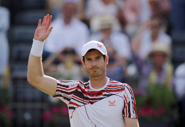 Mandatory Credit: Photo by Ella Ling BPI Shutterstock (12074706cv) Andy Murray of GBR thanks the crowd Cinch Championships, Day Two, Tennis, Queens Club, London, UK - 15 June 2021 EDITORIAL USE ONLY No use with unauthorised audio, video, data, fixture lists, club league logos or live services. Online in-match use limited to 120 images, no video emulation. No use in betting, games or single club league player publications. Cinch Championships, Day Two, Tennis, Queens Club, London, UK - 15 June 2021 EDITORIAL USE ONLY No use with unauthorised audio, video, data, fixture lists, club league logos or live services. Online in-match use limited to 120 images, no video emulation. No use in betting, games or single club league player publications. Copyright: xEllaxLing BPI Shutterstockx 12074706cv