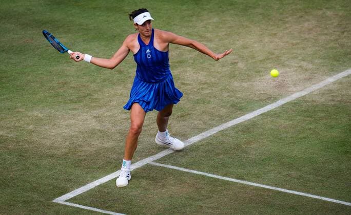 Mandatory Credit: Photo by Rob Prange Shutterstock (12072931dj) Garbine Muguruza of Spain in action during the first round at the 2021 bett1open WTA, Tennis Damen 500 tennis tournament bett1open Tournament, Tennis, Berlin, Germany - 15 Jun 2021 bett1open Tournament, Tennis, Berlin, Germany - 15 Jun 2021  Copyright: xRobxPrange Shutterstockx 12072931dj