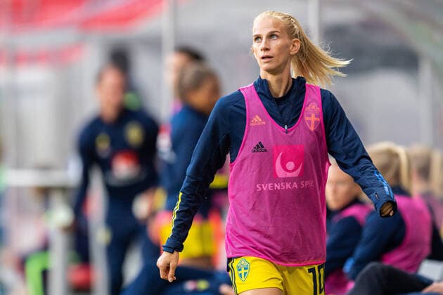 210615 Sofia Jakobsson of Sweden during the international friendly football match between Sweden and Australia on June 15, 2021 in Kalmar Photo Christoffer Borg Mattisson BILDBYRAN COP 261 SM0083 fotboll football soccer fotball träningslandskamp international friendly sverige sweden australia dam bbeng,  Copyright: CHRISTOFFERxBORGxMATTISSON BB210615CB027