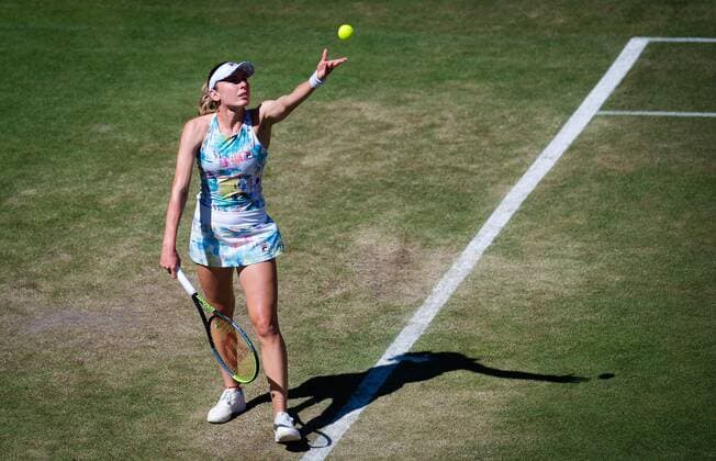 Mandatory Credit: Photo by Rob Prange Shutterstock (12072933d) Ekaterina Alexandrova of Russia in action during her second round at the 2021 bett1open WTA, Tennis Damen 500 tennis tournament bett1open Tournament, Tennis, Berlin, Germany - 16 Jun 2021 bett1open Tournament, Tennis, Berlin, Germany - 16 Jun 2021  Copyright: xRobxPrange Shutterstockx 12072933d
