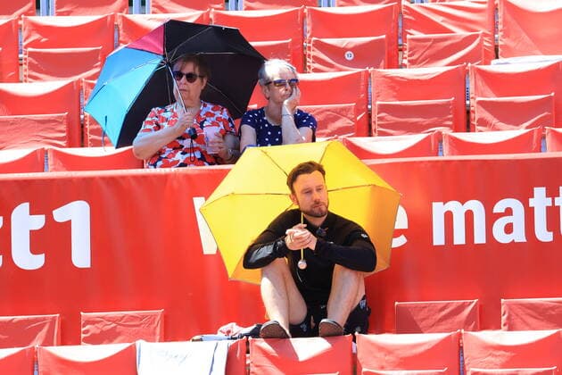 DEU, GER, bett1open, 16 06 2021, Rot Weiss Tennisanlage, Steffi Graf Stadion, Berlin, DEU, GER, bett1open, in the picture spectators, visitors, fans, sunshades nordphotoxGmbHx xEngler nph00076