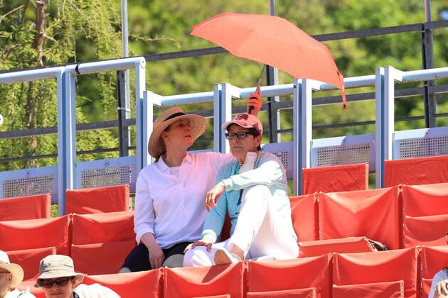 DEU, GER, bett1open, 16 06 2021, Rot Weiss Tennisanlage, Steffi Graf Stadion, Berlin, DEU, GER, bett1open, in the picture spectators, visitors, fans, parasol nordphotoxGmbHx xEngler nph00076
