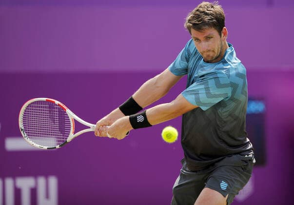 Mandatory Credit: Photo by Ella Ling BPI Shutterstock (12084430k) Cameron Norrie of Great Britain in action Cinch Championships, Day Three, Tennis, Queens Club, London, UK - 16 June 2021 EDITORIAL USE ONLY No use with unauthorised audio, video, data, fixture lists, club league logos or live services. Online in-match use limited to 120 images, no video emulation. No use in betting, games or single club league player publications. Cinch Championships, Day Three, Tennis, Queens Club, London, UK - 16 June 2021 EDITORIAL USE ONLY No use with unauthorised audio, video, data, fixture lists, club league logos or live services. Online in-match use limited to 120 images, no video emulation. No use in betting, games or single club league player publications. Copyright: xEllaxLing BPI Shutterstockx 12084430k