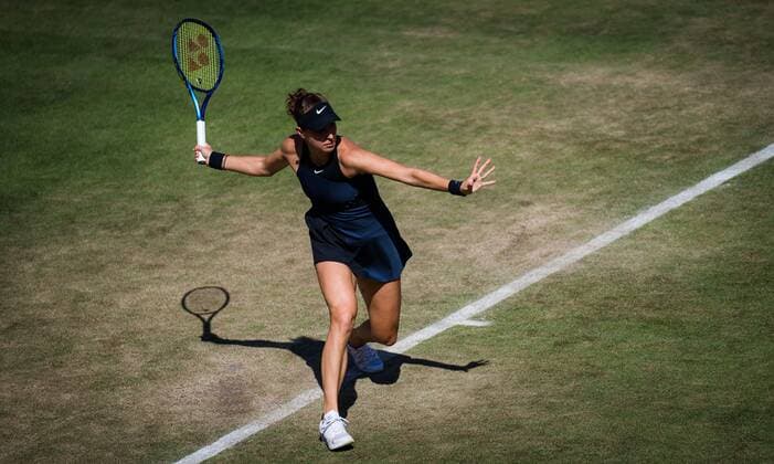 Mandatory Credit: Photo by Rob Prange Shutterstock (12072933bh) Belinda Bencic of Switzerland in action during her second round match at the 2021 bett1open WTA, Tennis Damen 500 tennis tournament bett1open Tournament, Tennis, Berlin, Germany - 16 Jun 2021 bett1open Tournament, Tennis, Berlin, Germany - 16 Jun 2021  Copyright: xRobxPrange Shutterstockx 12072933bh