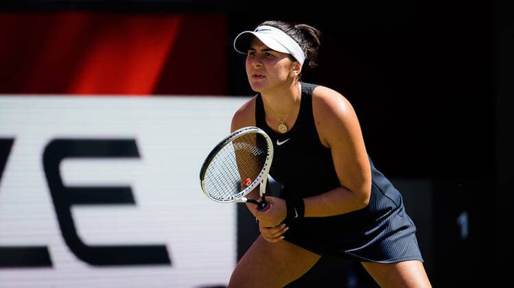 June 16, 2021: Bianca Andreescu of Canada in action during her second round at the 2021 bett1open WTA, Tennis Damen 500 tennis tournament against Alize Cornet of France - ZUMAa181 20210616_zaa_a181_075 Copyright: xRobxPrangex
