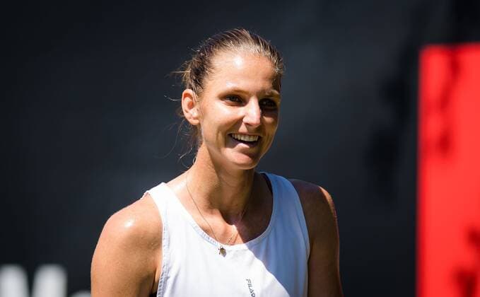 Mandatory Credit: Photo by Rob Prange Shutterstock (12072933ct) Karolina Pliskova of the Czech Republic during practice at the 2021 bett1open WTA, Tennis Damen 500 tennis tournament bett1open Tournament, Tennis, Berlin, Germany - 16 Jun 2021 bett1open Tournament, Tennis, Berlin, Germany - 16 Jun 2021  Copyright: xRobxPrange Shutterstockx 12072933ct