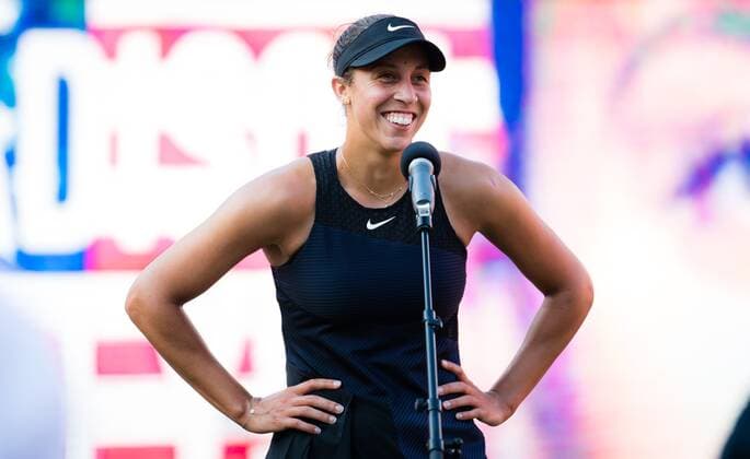 Mandatory Credit: Photo by Rob Prange Shutterstock (12072933dp) Madison Keys of the United States in action during her second round match at the 2021 bett1open WTA, Tennis Damen 500 tennis tournament bett1open Tournament, Tennis, Berlin, Germany - 16 Jun 2021 bett1open Tournament, Tennis, Berlin, Germany - 16 Jun 2021  Copyright: xRobxPrange Shutterstockx 12072933dp