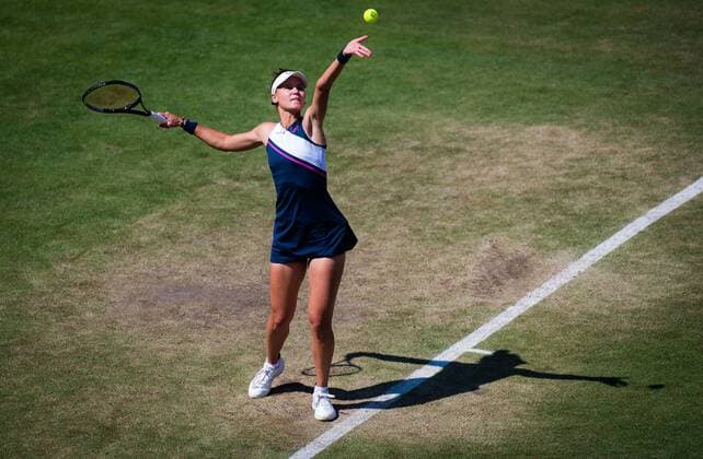 Mandatory Credit: Photo by Rob Prange Shutterstock (12072938r) Veronika Kudermetova of Russia in action during her second round match at the 2021 bett1open WTA, Tennis Damen 500 tennis tournament bett1open Tournament, Tennis, Berlin, Germany - 17 Jun 2021 bett1open Tournament, Tennis, Berlin, Germany - 17 Jun 2021  Copyright: xRobxPrange Shutterstockx 12072938r