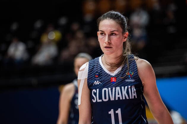 210617 Sabia Oroszova of Slovakia during of the FIBA Women s Eurobasket match between Sweden and Slovakia on June 17, 2021 in Valencia Photo Maxim ThorÃ BILDBYRAN kod MT MT0187 basket basketball national team fiba women s eurobasket basket em sverige sweden slovakien slovakia dam bbeng dag 1 day 1,  Copyright: MAXIMxTHORE BB210617MT069