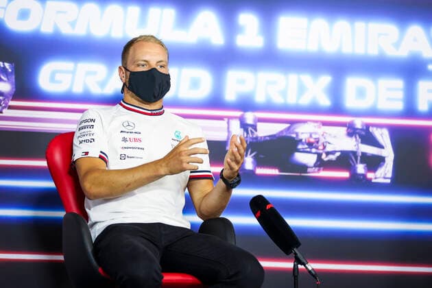 BOTTAS Valtteri (fin), Mercedes AMG F1 GP W12 E Performance, press conference, PK, Pressekonferenz during the Formula 1 Emirates Grand Prix de France 2021, 7th round of the 2021 FIA Formula One World Championship, WM, Weltmeisterschaft from June 18 to 20, 2021 on the Circuit Paul Ricard, in Le Castellet, France FORMULE 1 : Grand Prix de France - Circuit Paul-Ricard - 17 06 2021 DPPI PANORAMIC  AV6_9369