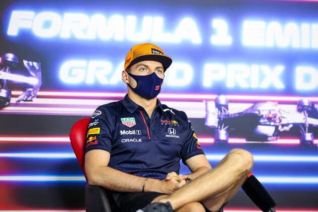 VERSTAPPEN Max (ned), Red Bull Racing Honda RB16B, portrait, press conference, PK, Pressekonferenz during the Formula 1 Emirates Grand Prix de France 2021, 7th round of the 2021 FIA Formula One World Championship, WM, Weltmeisterschaft from June 18 to 20, 2021 on the Circuit Paul Ricard, in Le Castellet, France - FORMULE 1 : Grand Prix de France - Circuit Paul-Ricard - 17 06 2021 DPPI PANORAMIC  AV6_9458