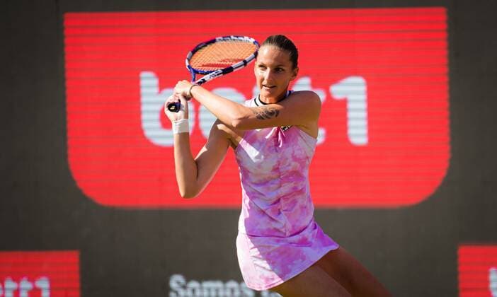 Mandatory Credit: Photo by Rob Prange Shutterstock (12072938bs) Karolina Pliskova of the Czech Republic in action during her second round match at the 2021 bett1open WTA, Tennis Damen 500 tennis tournament bett1open Tournament, Tennis, Berlin, Germany - 17 Jun 2021 bett1open Tournament, Tennis, Berlin, Germany - 17 Jun 2021  Copyright: xRobxPrange Shutterstockx 12072938bs