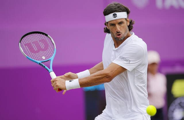 Mandatory Credit: Photo by Ella Ling BPI Shutterstock (12089309bt) Feliciano Lopez of Spain in action Cinch Championships, Day Four, Tennis, Queens Club, London, UK - 17 June 2021 EDITORIAL USE ONLY No use with unauthorised audio, video, data, fixture lists, club league logos or live services. Online in-match use limited to 120 images, no video emulation. No use in betting, games or single club league player publications. Cinch Championships, Day Four, Tennis, Queens Club, London, UK - 17 June 2021 EDITORIAL USE ONLY No use with unauthorised audio, video, data, fixture lists, club league logos or live services. Online in-match use limited to 120 images, no video emulation. No use in betting, games or single club league player publications. Copyright: xEllaxLing BPI Shutterstockx 12089309bt