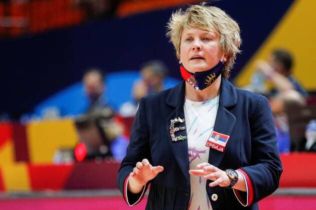 Serbian team head cooach, Marina Maljkovic is seen before the Women Eurobasket 2021 game between Serbia and Italy played at San Luis pavilion in Valencia, eastern of Spain on 17 June 2021. Serbia vs Italy !ACHTUNG: NUR REDAKTIONELLE NUTZUNG!  Copyright: xMiguelxAngelxPolox GRAF2445 20210617-637595514846864845