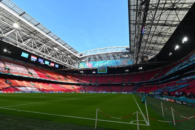 AMSTERDAM, NETHERLANDS - JUNE 17, 2021: Johan Cruyff Arena before The football match of EURO 2020 Netherlands vs Austria. Copyright: xVitaliixKliuievx