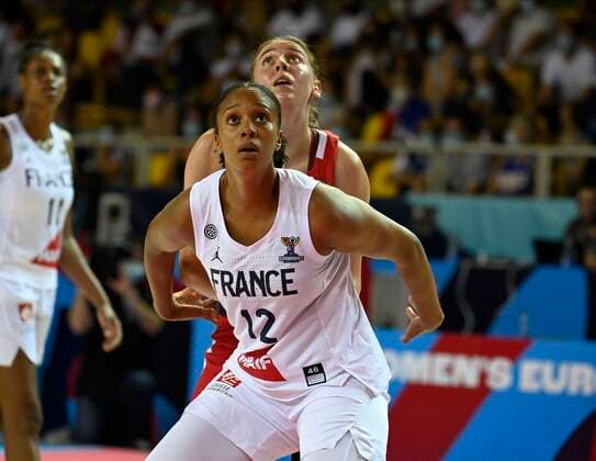 STRASBOURG, FRANCE - JUNE 17: Iliana Rupert of France pictured during FIBA Women s Eurobasket match between France and Croatia on JUNE 17, 2021 in Strasbourg, France,17 06 2021 BASKET BALL FEMIMIN : France vs Croatie - FIBA Women s Eurobasket - Strasbourg - 17 06 2021 PhilippeCrochet Panoramic 