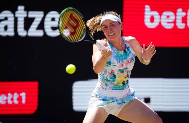 Mandatory Credit: Photo by Rob Prange Shutterstock (12072940y) Ekaterina Alexandrova of Russia in action during the quarter-final of the 2021 bett1open WTA, Tennis Damen 500 tennis tournament bett1open Tournament, Tennis, Berlin, Germany - 18 Jun 2021 bett1open Tournament, Tennis, Berlin, Germany - 18 Jun 2021  Copyright: xRobxPrange Shutterstockx 12072940y