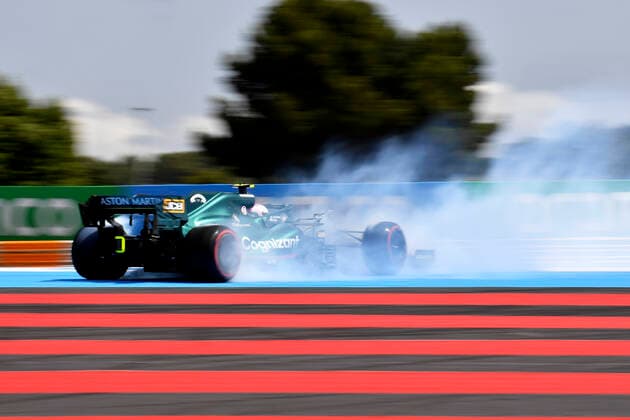 VETTEL Sebastian F1 Team Aston Martin accident in 1 practice on Friday F1 season 2021 French GP at Le Castellet on 18 June 2021