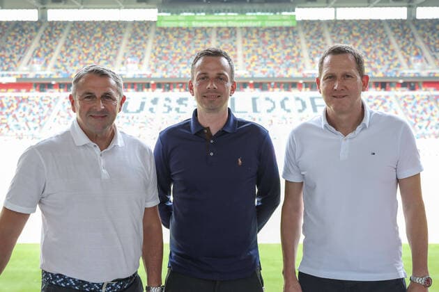 Fortuna Düsseldorf kick-off PK with Christian Preußer, 18 06 2021 Klaus Allofs, Christian Preußer new head coach Fortuna Düsseldorf, Uwe Klein Fortuna Düsseldorf kick-off PK with Christian Preußer 18 06 2021 in Düsseldorf Copyright: xBEAUTIFULxSPORTS KennyxBeelex