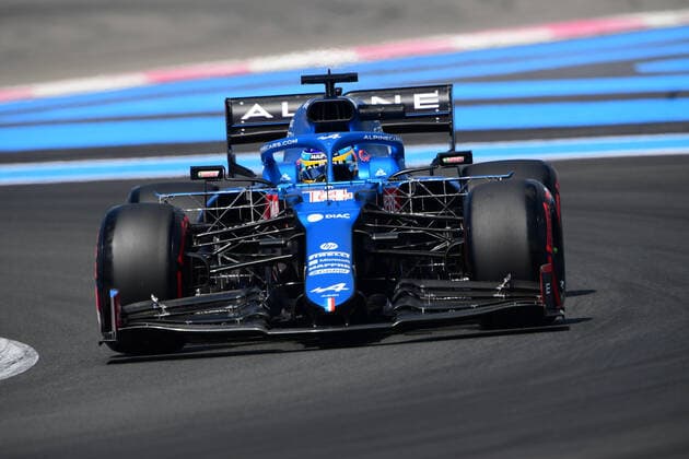 F1 Grand Prix of France - Practice Fernando Alonso of Alpine F1 Team drive his A521 single-seater during free practice of French GP in Paul Ricard Circuit in Le Castelett, Provence-Alpes-CÃ te d Azur, France, 18 June 2021 Le Castelett Provence-Alpes-CÃ te d Azur France diodato-notitle210618_npXpu  Copyright: xAndreaxDiodatox