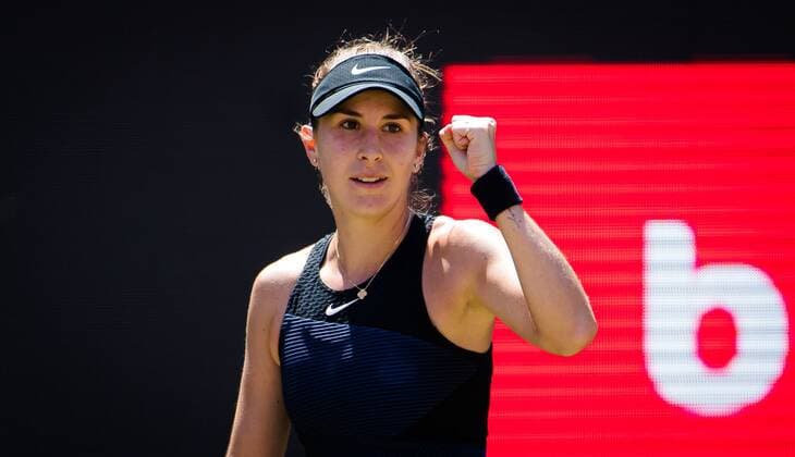 Mandatory Credit: Photo by Rob Prange Shutterstock (12072940at) Belinda Bencic of Switzerland in action during the quarter-final of the 2021 bett1open WTA, Tennis Damen 500 tennis tournament bett1open Tournament, Tennis, Berlin, Germany - 18 Jun 2021 bett1open Tournament, Tennis, Berlin, Germany - 18 Jun 2021  Copyright: xRobxPrange Shutterstockx 12072940at