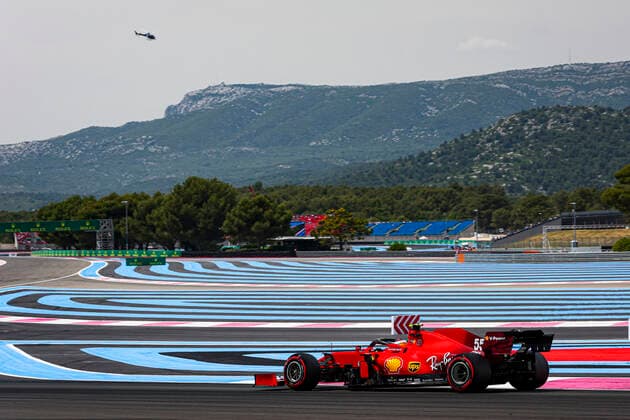 55 SAINZ Carlos (spa), Scuderia Ferrari SF21, action during the Formula 1 Emirates Grand Prix de France 2021, 7th round of the 2021 FIA Formula One World Championship, WM, Weltmeisterschaft from June 18 to 20, 2021 on the Circuit Paul Ricard, in Le Castellet, France - FORMULE 1 : Grand Prix de France - Circuit Paul-Ricard - 18 06 2021 DPPI PANORAMIC  AV6_1178