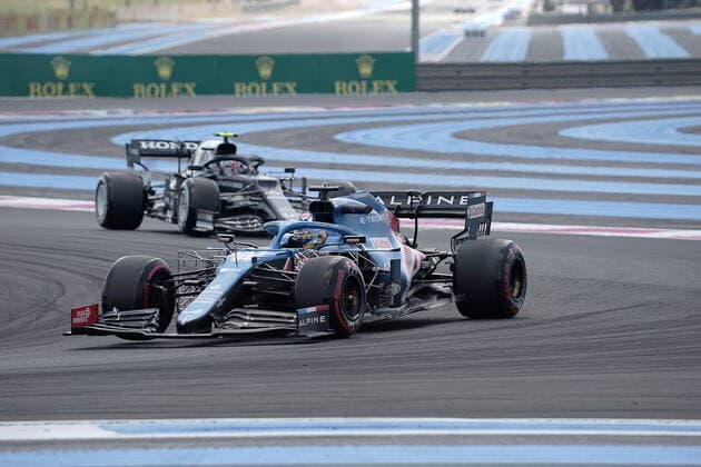 FORMULA 1 EMIRATES GRAND PRIX DE FRANCE 2021 18 06 2021, Circuit Paul Ricard, Le Castellet, FORMULA 1 EMIRATES GRAND PRIX DE FRANCE 2021 , in picture Fernando Alonso ESP 14 , Alpine F1 Team, Pierre Gasly FRA 10 , Scuderia AlphaTauri Honda nordphotoxGmbHx xBratic nph00250