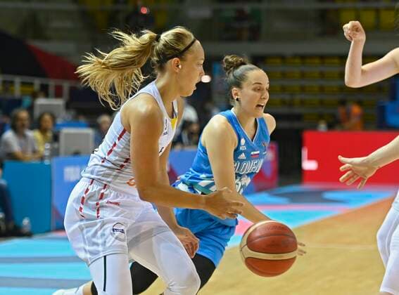 STRASBOURG, FRANCE - JUNE 18 : Julie Allemand of Belgium pictured during FIBA Women s Eurobasket match between Belgium and Slovenia on JUNE 18, 2021 in Strasbourg, France,18 06 2021 BASKET BALL FEMIMIN : Belgique vs Slovenie - FIBA Women s Eurobasket - Strasbourg - 18 06 2021 PhotoNews Panoramic 