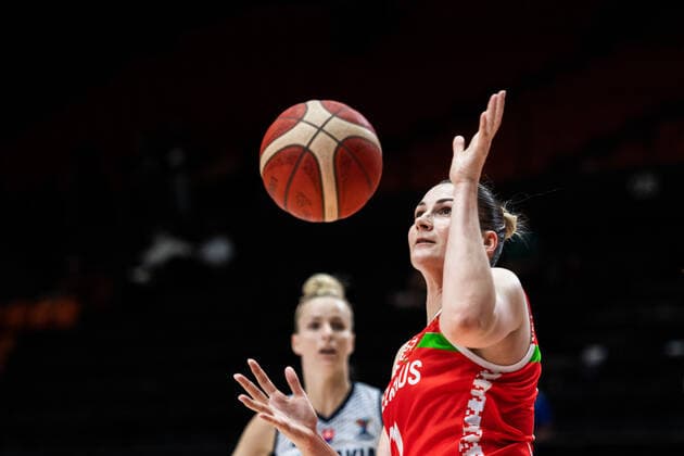 210617 Anastasiya Verameyenka of Belarus during the FIBA Women s Eurobasket match between Slovakia and Belarus on June 17, 2021 in Valencia Photo Maxim ThorÃ BILDBYRAN kod MT MT0188 basketball basketball national team fiba women s eurobasket basket em slovakien belarus slovakia vitryssland dam bbeng,  Copyright: MAXIMxTHORE BB210617MT120