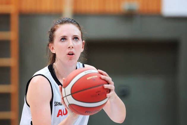 BASKETBALL - AUT vs POL, test match OBERWART,AUSTRIA,18.JUN.21 - BASKETBALL - OEBV international match, Länderspiel, Nationalmannschaft ladies, Austria vs Poland, test match. Image shows Sarah Sagerer (AUT).  GEPAxpictures xMarioxBuehner