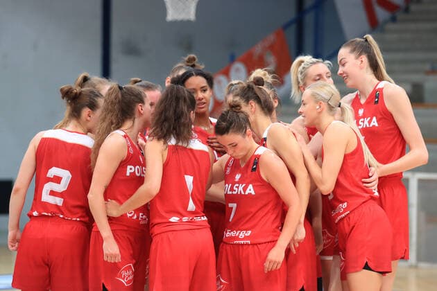 BASKETBALL - AUT vs POL, test match OBERWART,AUSTRIA,18.JUN.21 - BASKETBALL - OEBV international match, Länderspiel, Nationalmannschaft ladies, Austria vs Poland, test match. Image shows team POL.  GEPAxpictures xMarioxBuehner