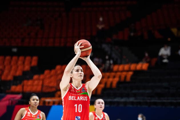 210617 Anastasiya Verameyenka of Belarus during the FIBA Women s Eurobasket match between Slovakia and Belarus on June 17, 2021 in Valencia Photo Maxim ThorÃ BILDBYRAN kod MT MT0188 basketball basketball national team fiba women s eurobasket basket em slovakien belarus slovakia vitryssland dam bbeng,  Copyright: MAXIMxTHORE BB210617MT121