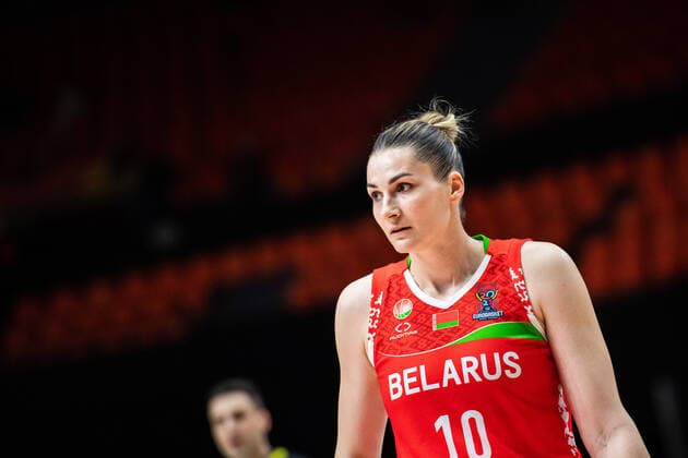 210617 Anastasiya Verameyenka of Belarus during the FIBA Women s Eurobasket match between Slovakia and Belarus on June 17, 2021 in Valencia Photo Maxim ThorÃ BILDBYRAN kod MT MT0188 basketball basketball national team fiba women s eurobasket basket em slovakien belarus slovakia vitryssland dam bbeng,  Copyright: MAXIMxTHORE BB210617MT122