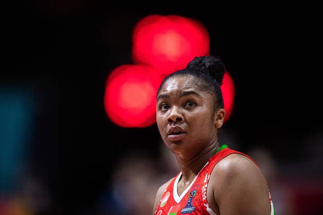 210618 Alexandria Bentley of Belarus during the FIBA Women s Eurobasket match between Slovakia and Belarus on June 18, 2021 in Valencia Photo Maxim ThorÃ BILDBYRAN kod MT MT0188 basket basketball national team fiba women s eurobasket basket em slovakien belarus slovakia vitryssland dam bbeng,  Copyright: MAXIMxTHORE BB210618MT017