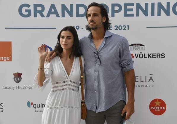 Spanish tennis player Feliciano Lopez (R) and his wife Sandra Gago (L) attend the Mallorca Championship ATP, Tennis Herren 250 tennis tournament held at Santa Ponsa tennis club, in Mallorca, Balearic Islands, Spain, 18 June 2021. Mallorca Championship ATP 250 tournament !ACHTUNG: NUR REDAKTIONELLE NUTZUNG!  Copyright: xCATIxCLADERAx GRAF3390 20210618-637596423406208491