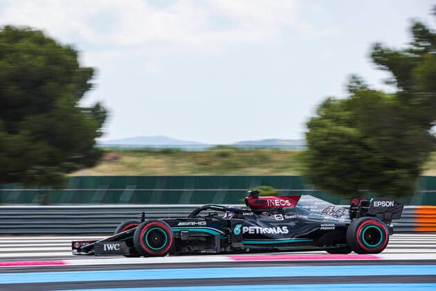 44 Lewis Hamilton GBR, Mercedes AMG Petronas F1 Team , F1 Grand Prix of France at Circuit Paul Ricard on June 18, 2021 in Le Castellet, France Photo by HOCH ZWEI Le Castellet France