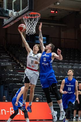 Basketball Hamburg 18 06 2021 Supercup National Team Germany GER Czech Republic CZE Justus Hollatz Germany, No 11 Ondrej Balvin Czech Republic, No 12