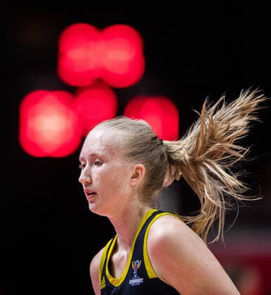 210618 Matilda Ekh of Sweden during the FIBA Women s Eurobasket match between Spain and Sweden on June 18, 2021 in Valencia Photo Maxim ThorÃ BILDBYRAN kod MT MT0189 basket basketball national team fiba women s eurobasket basket em spanien spain sverige sweden dam bbeng dag 2,  Copyright: MAXIMxTHORE BB210618MT080