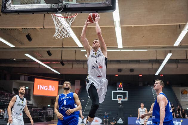 Basketball Hamburg 18 06 2021 Supercup National Team Germany GER Czech Republic CZE Johannes Voigtmann Germany, No 07 Patrick Samoura Czech Republic, No 06
