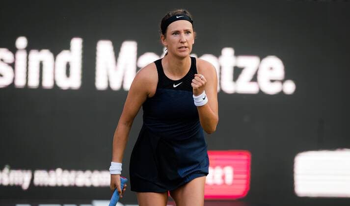Mandatory Credit: Photo by Rob Prange Shutterstock (12072940bz) Victoria Azarenka of Belarus in action during the quarter-final of the 2021 bett1open WTA, Tennis Damen 500 tennis tournament bett1open Tournament, Tennis, Berlin, Germany - 18 Jun 2021 bett1open Tournament, Tennis, Berlin, Germany - 18 Jun 2021  Copyright: xRobxPrange Shutterstockx 12072940bz