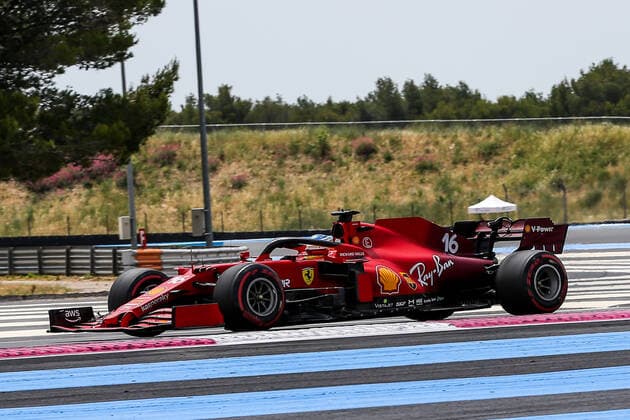 FORMULA 1 FRENCH GRAND PRIX, 18 06 2021 Le Castellet, France on 18 June 2021 Charles Leclerc (MON), Scuderia Ferrari SF21 during the Formula 1 Practice 1 Emirates Grand Prix De France 2021 at Circuit Paul Ricard. Editorial Use Only Copyright: xPhilxDuncanx ESM-0020-0055